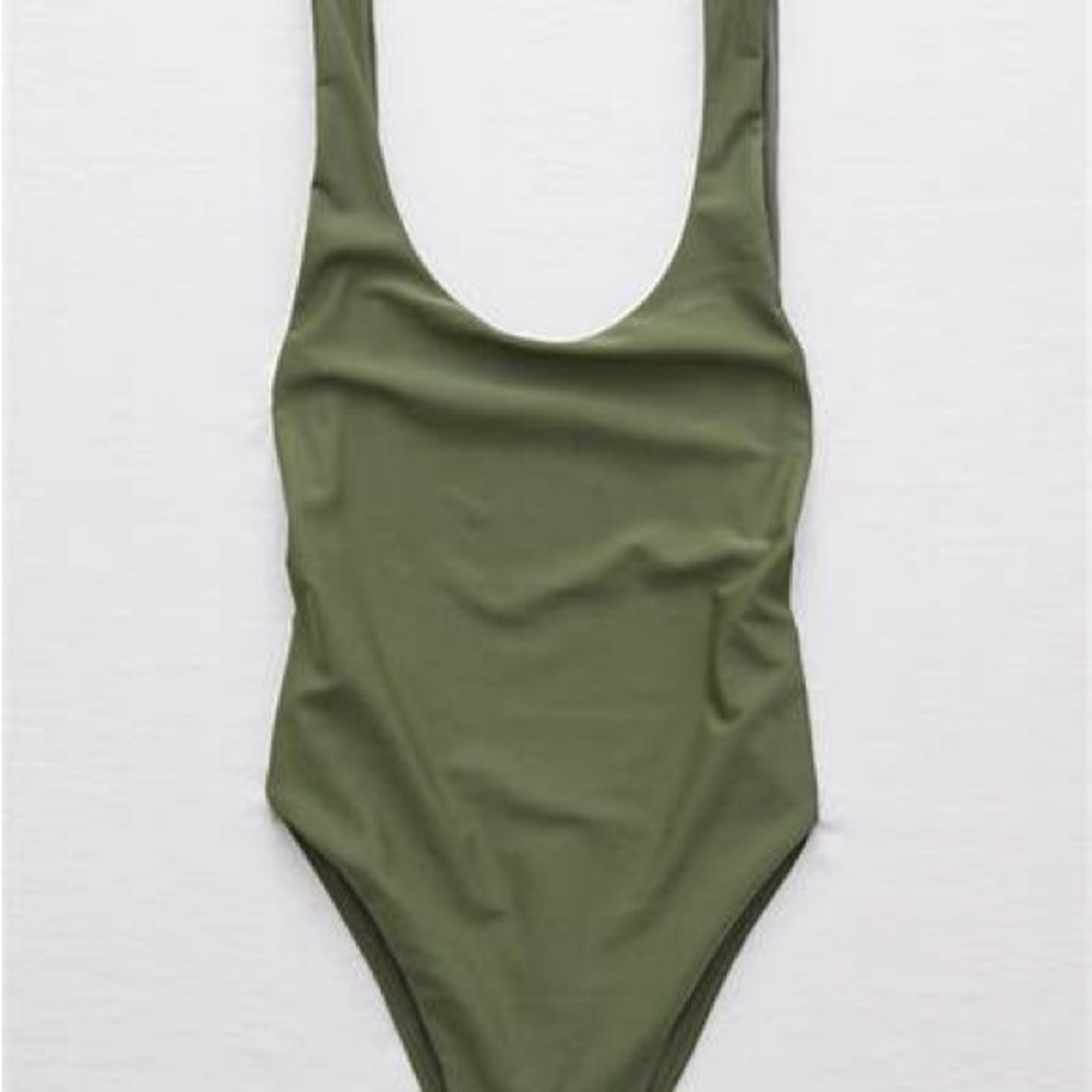 Aerie Olive Green One-Piece Swimsuit